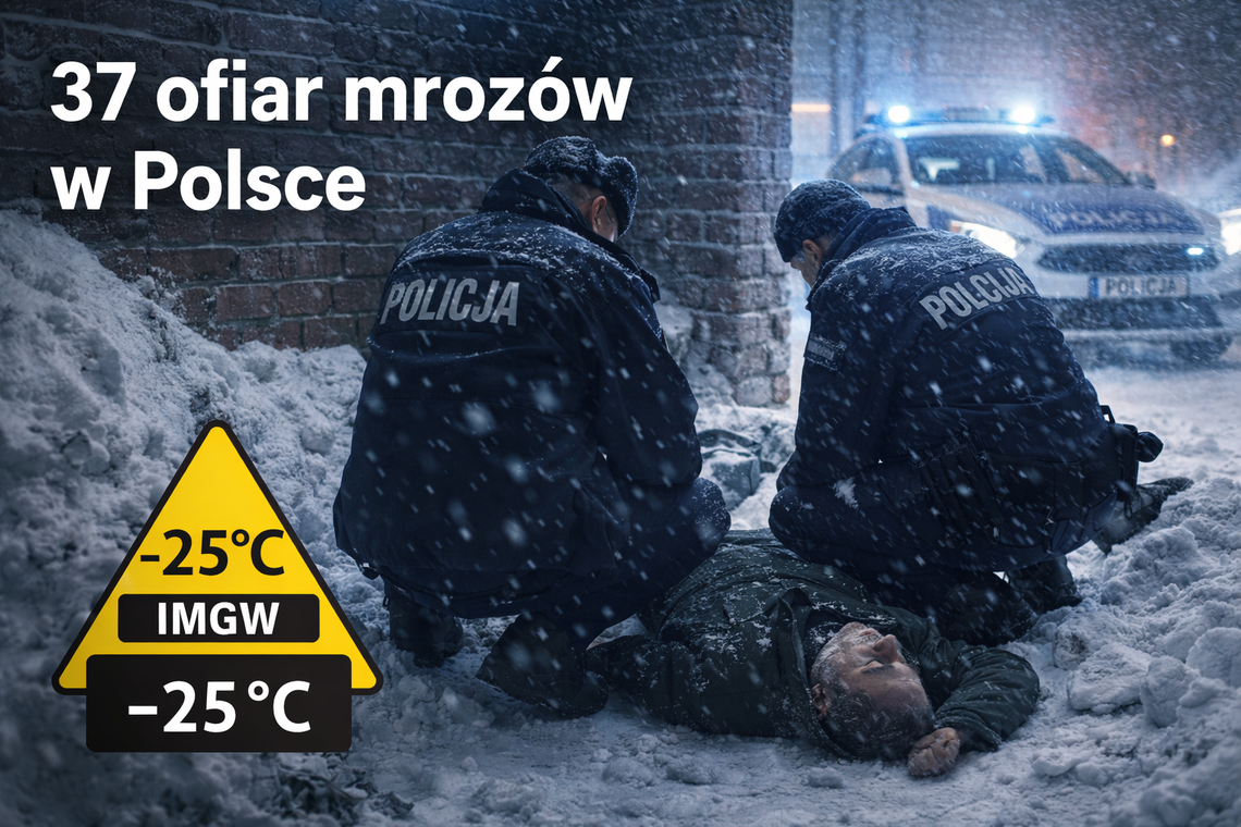 RCB: 37 ofiar mrozów w Polsce; IMGW wydał alerty 2. stopnia dla części kraju