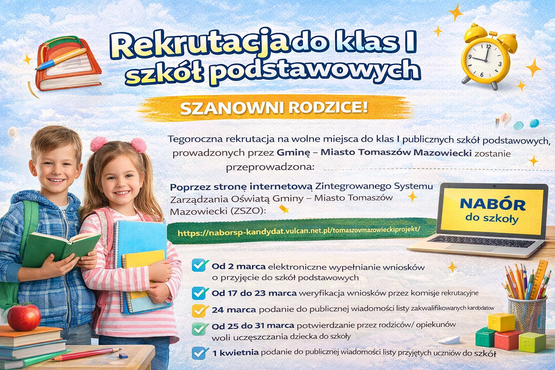 Rekrutacja do klas I szkół podstawowych Rekrutacja do klas I szkół podstawowych