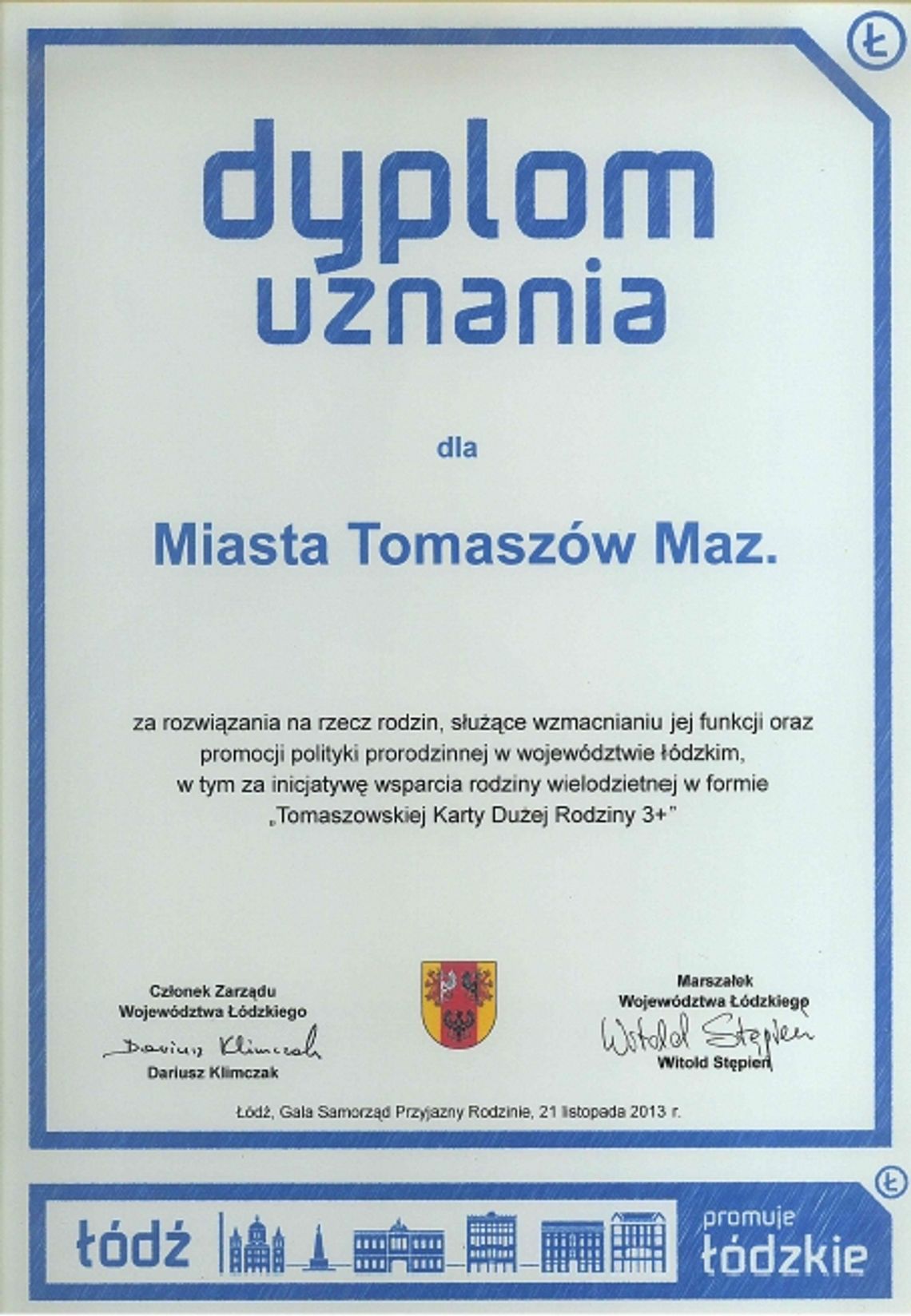 Republikański Projekt doceniony przez Marszałka województwa łódzkiego