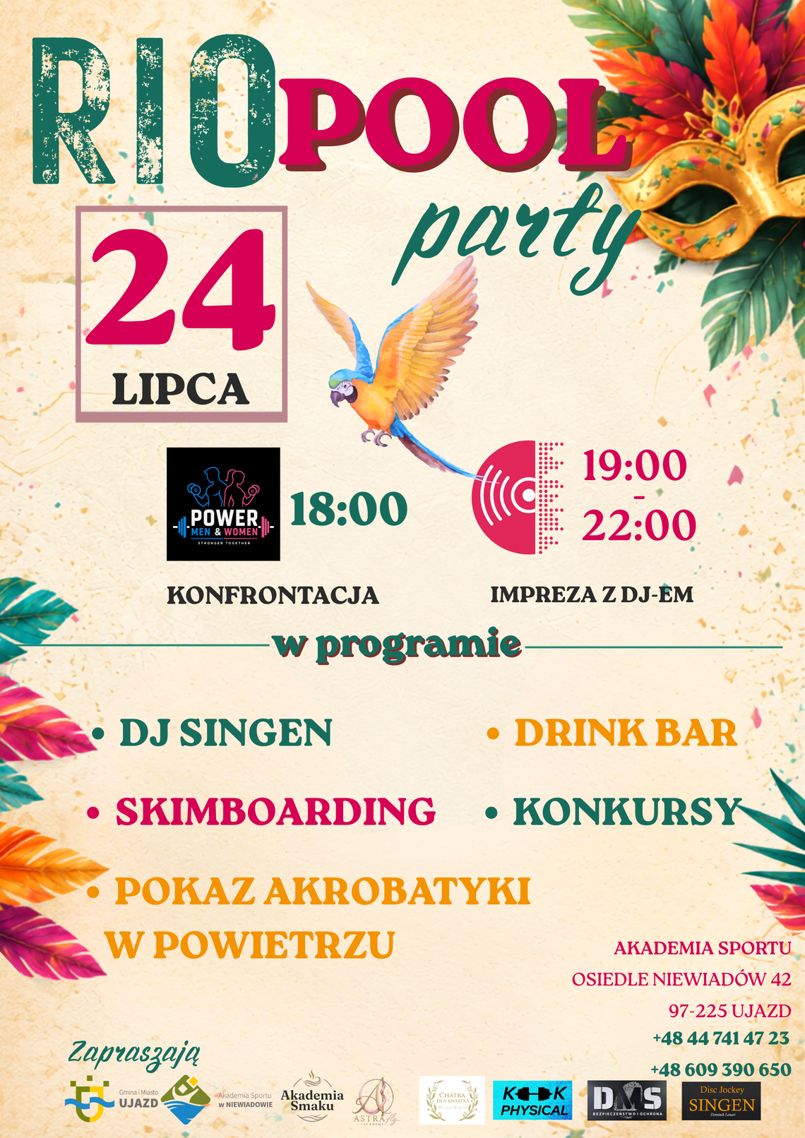 RIO POOL PARTY – najbardziej gorące wydarzenie tego lata w Akademii Sportu! 🌴 RIO POOL PARTY – najbardziej gorące wydarzenie tego lata w Akademii Sportu! 🌴