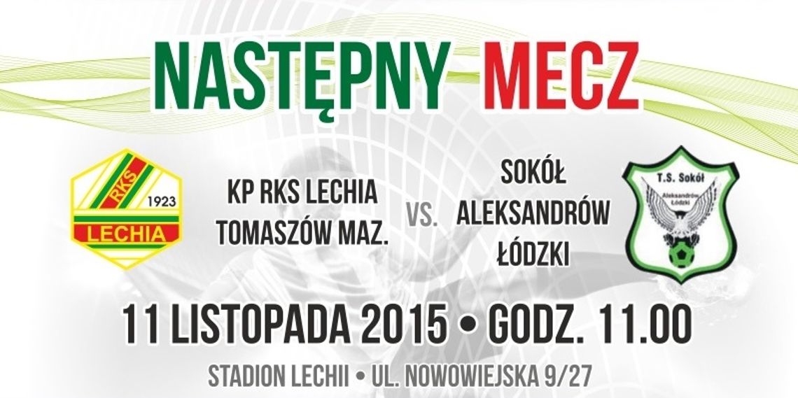 RKS Lechia – Sokół Aleksandrów! - walka na szczycie tabeli