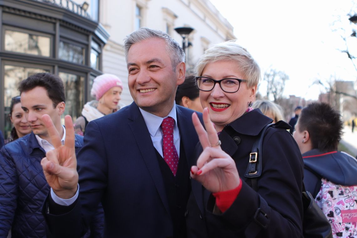 Robert Biedroń i Anita Sowińska przedstawili listę Wiosny do wyborów do Europarlamentu w okręgu nr 6
