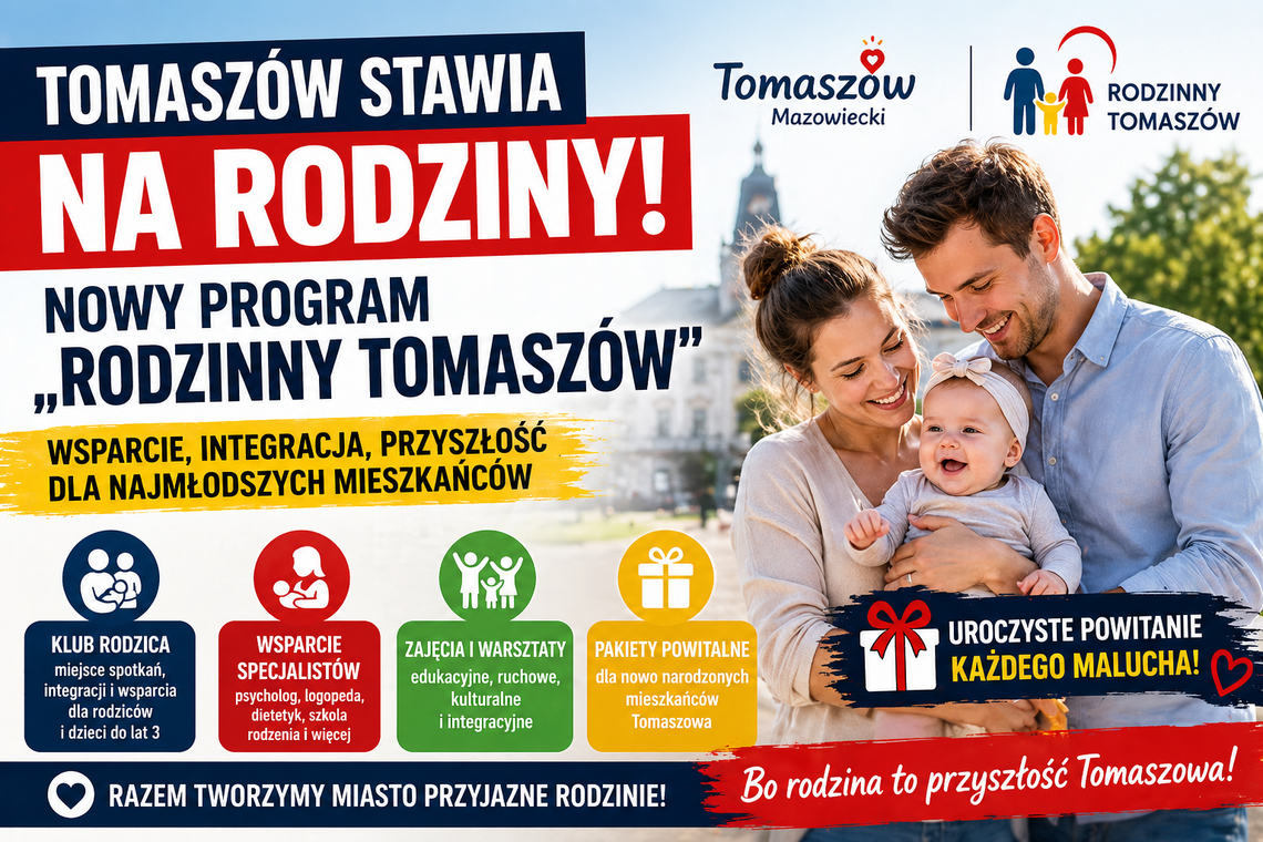 Rodzina w centrum miasta. Tomaszów stawia na najmłodszych i ich rodziców