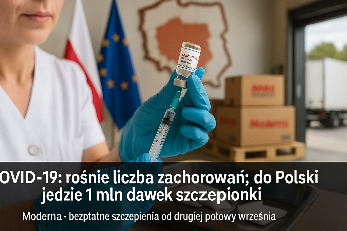 Rośnie liczba zachorowań na COVID-19, do Polski jedzie milion dawek szczepionki
