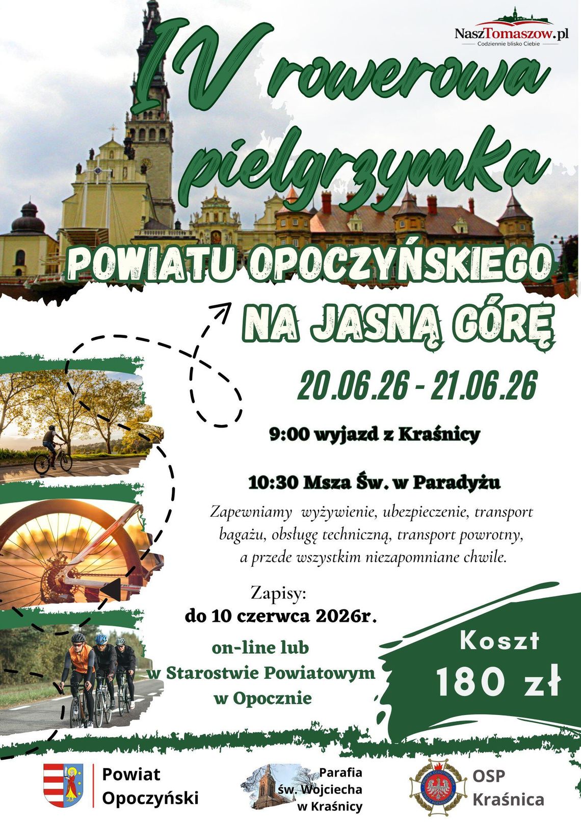 Rowerem z Kraśnicy na Jasną Górę. Powiat Opoczyński zaprasza na czerwcową pielgrzymkę
