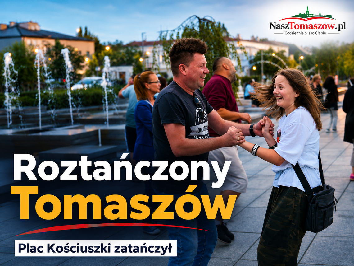 Roztańczony Tomaszów rozgrzał Plac Kościuszki. Miasto zatańczyło pod gołym niebem