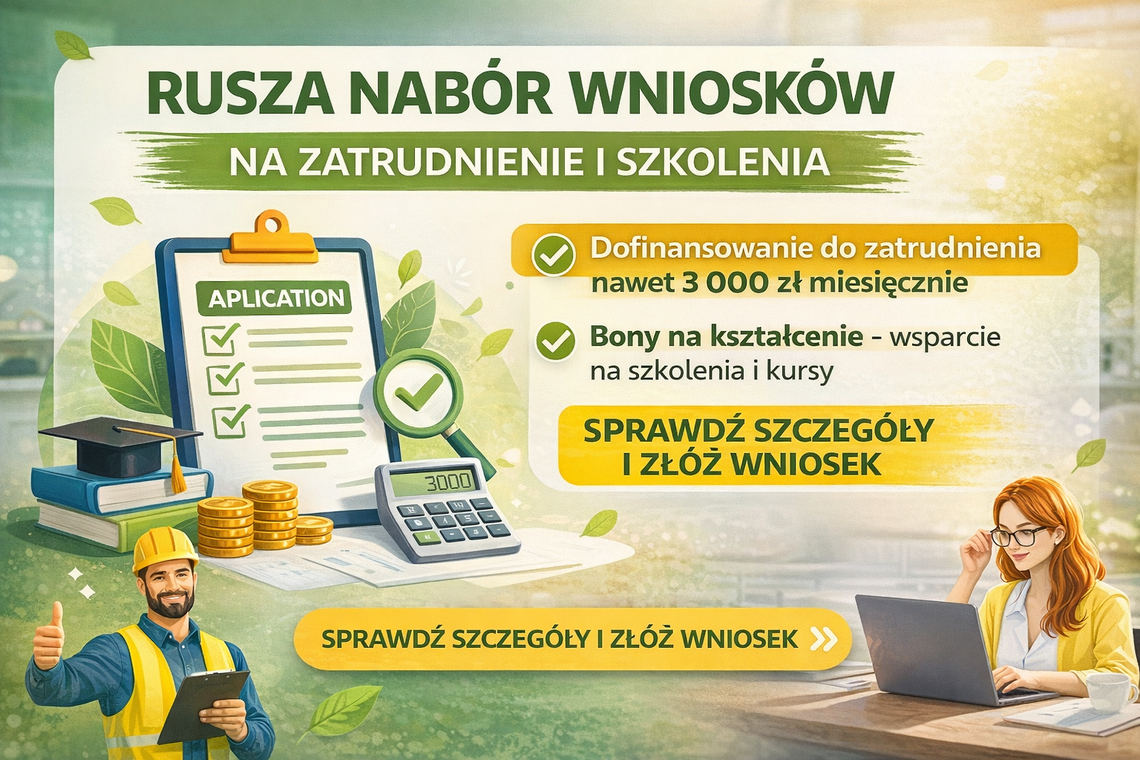 Rusza nabór wniosków. Można otrzymać dofinansowanie na zatrudnienie i szkolenia