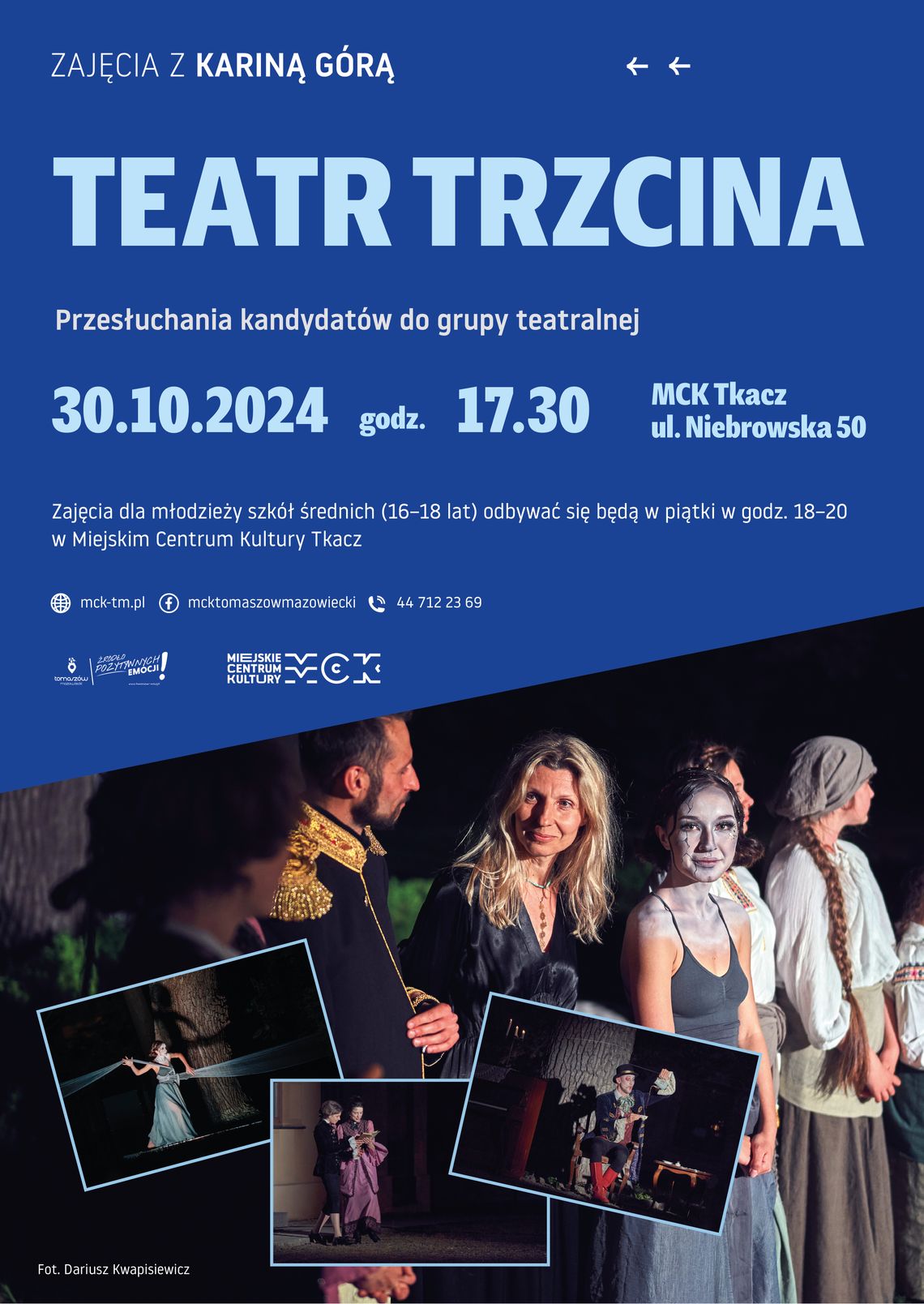 Ruszają zajęcia teatralne z Kariną Górą w MCK