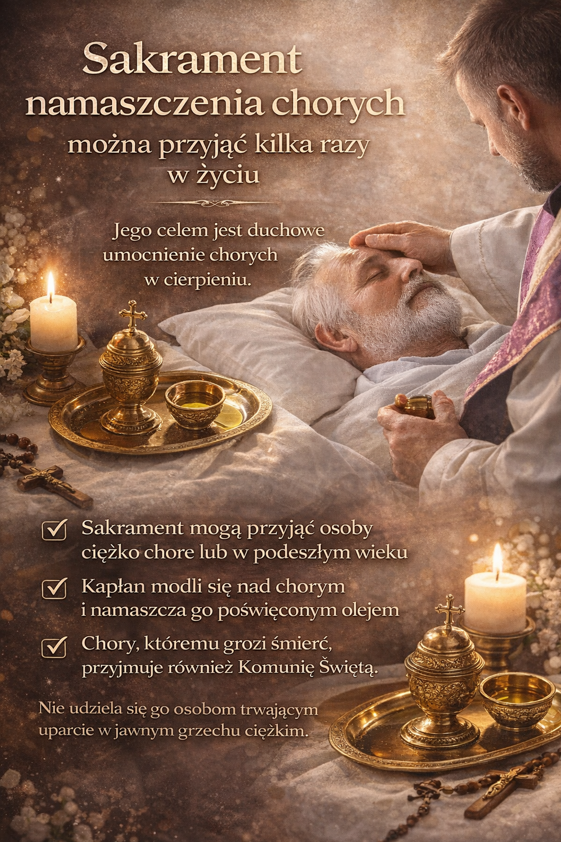 Sakrament namaszczenia chorych można przyjąć kilka razy w życiu