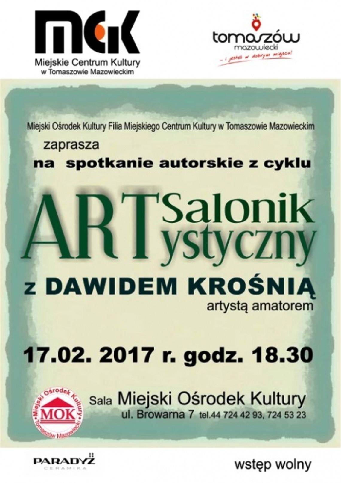 „Salonik ARTystyczny” – nowa propozycja MCK