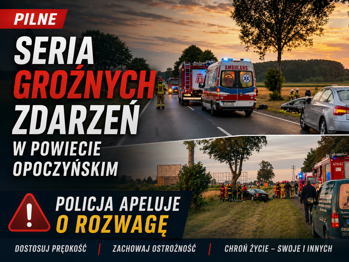 Seria groźnych zdarzeń w powiecie opoczyńskim. Policja apeluje o rozwagę Seria groźnych zdarzeń w powiecie opoczyńskim. Policja apeluje o rozwagę