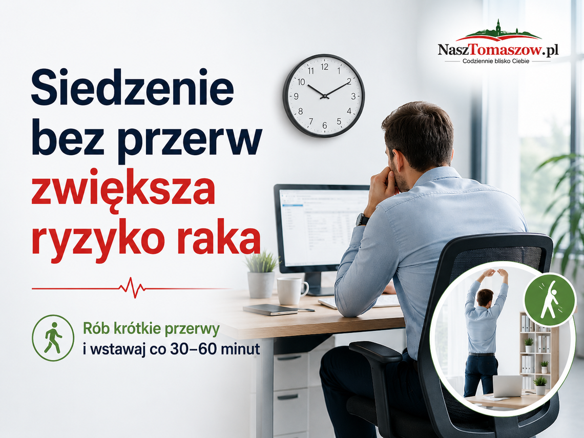 Siedzenie bez przerw może zwiększać ryzyko raka. Nie chodzi tylko o kanapę, ale też o biurko i samochód