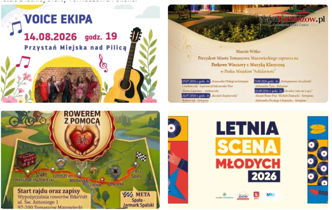 Sierpniowy weekend w Tomaszowie i okolicy. Koncerty, folklor, rajd i rodzinne atrakcje