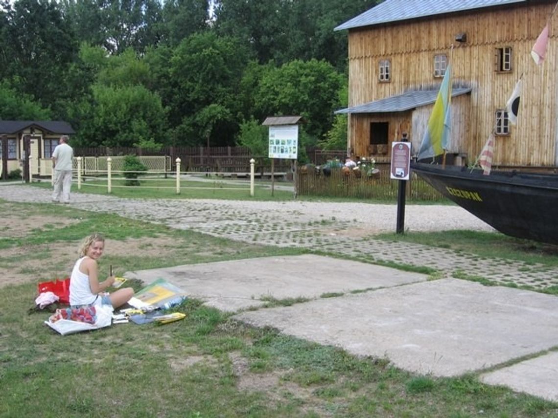 Skansen utrwalony na płótnie