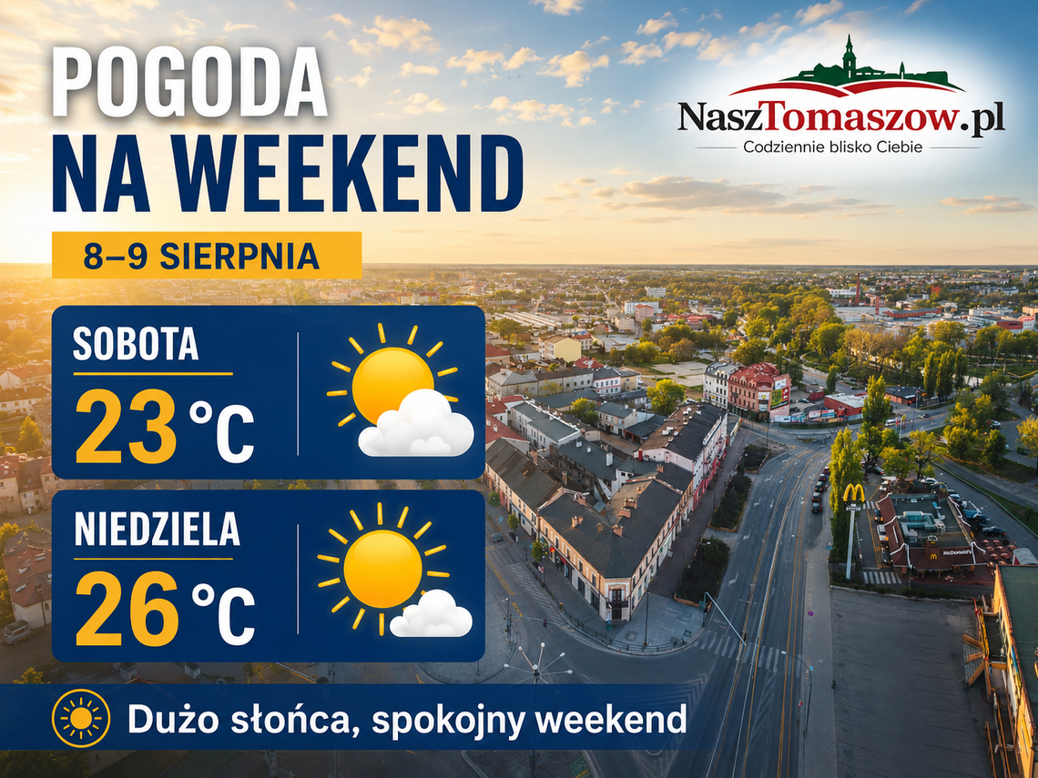 Słońce wraca nad Tomaszów. Spokojna sobota, a w niedzielę nawet 26 stopni