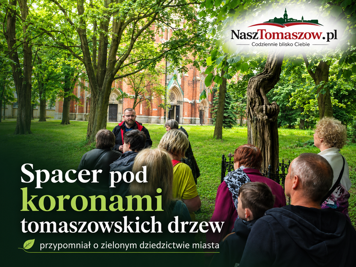 Spacer pod koronami tomaszowskich drzew przypomniał o zielonym dziedzictwie miasta