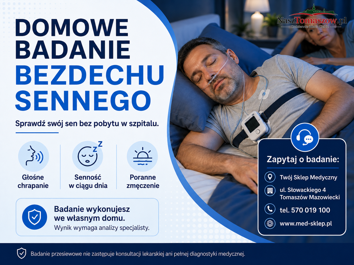 Śpisz osiem godzin, a rano jesteś wyczerpany? Bezdech senny można zbadać we własnym domu Śpisz osiem godzin, a rano jesteś wyczerpany? Bezdech senny można zbadać we własnym domu