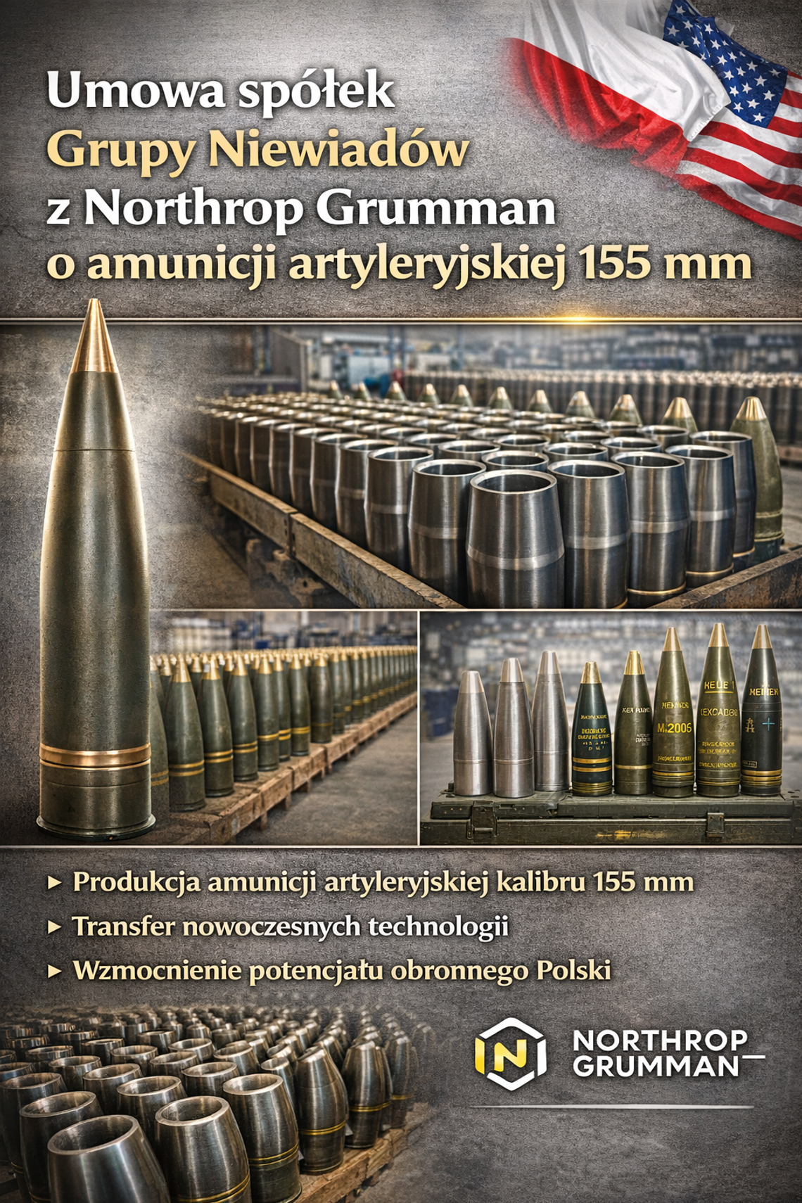 Spółki Grupy Niewiadów z umową z Northrop Grumman o współpracy w produkcji amunicji artyleryjskiej