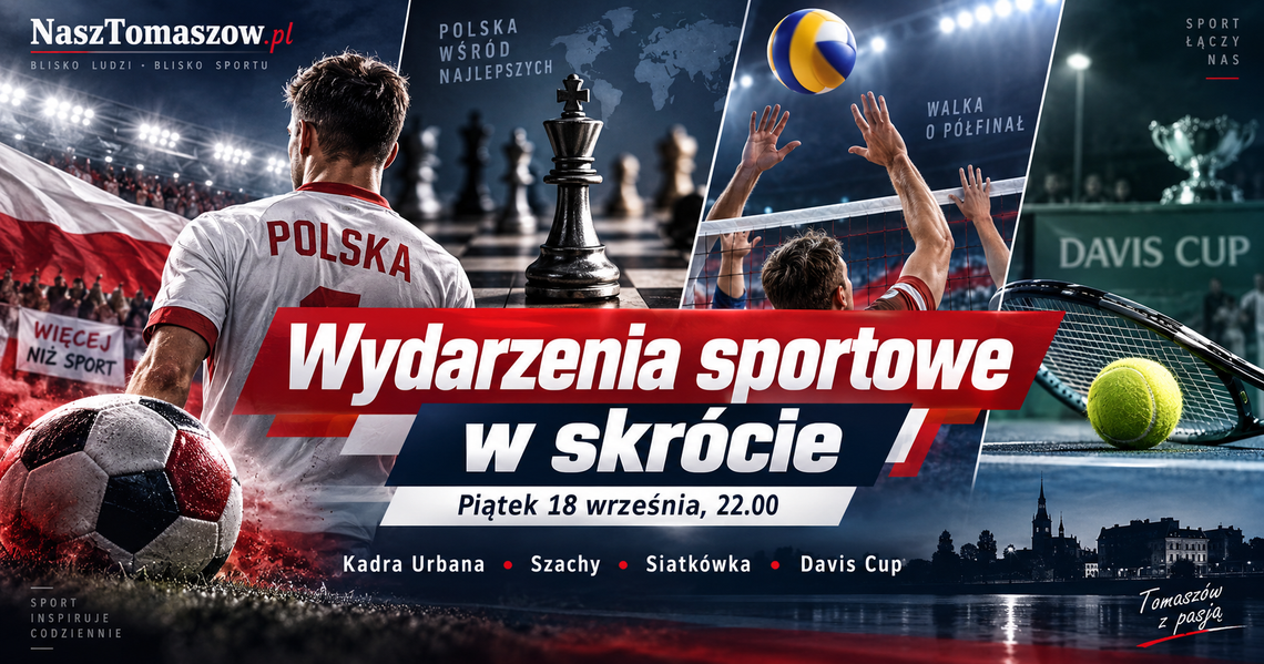 Sportowy piątek: nowe twarze u Urbana, Polacy mocni w szachach. W sobotę siatkówka i Puchar Davisa