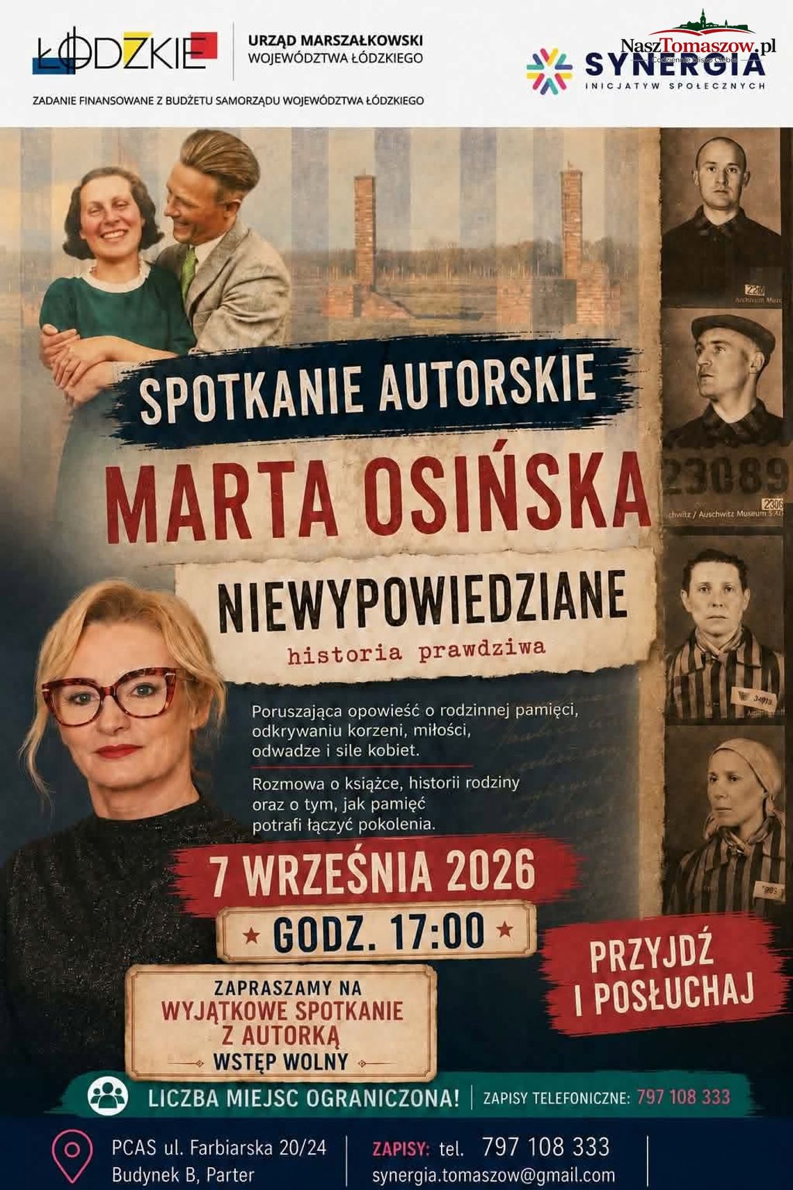 Spotkanie z Martą Osińską w Tomaszowie. Autorka „Niewypowiedzianych” odwiedzi PCAS Spotkanie z Martą Osińską w Tomaszowie. Autorka „Niewypowiedzianych” odwiedzi PCAS