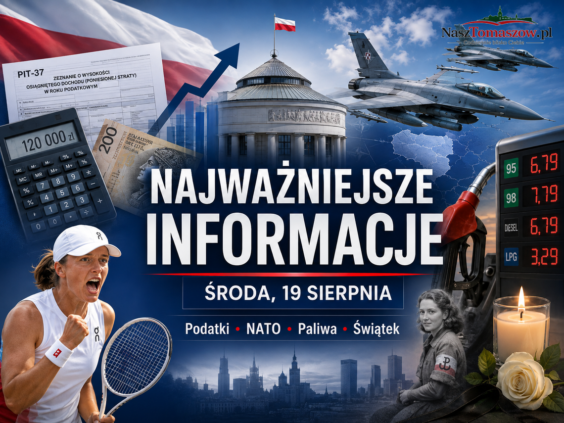 Środa w kraju i na świecie. Podatki, droższe paliwo, samoloty NATO i wielka wygrana Świątek Środa w kraju i na świecie. Podatki, droższe paliwo, samoloty NATO i wielka wygrana Świątek