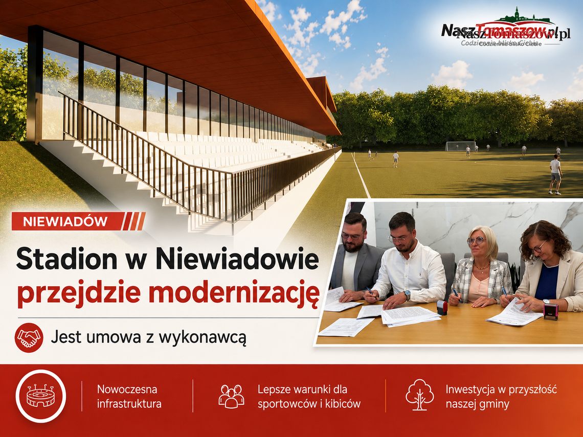 Stadion w Niewiadowie przejdzie modernizację. Jest umowa z wykonawcą