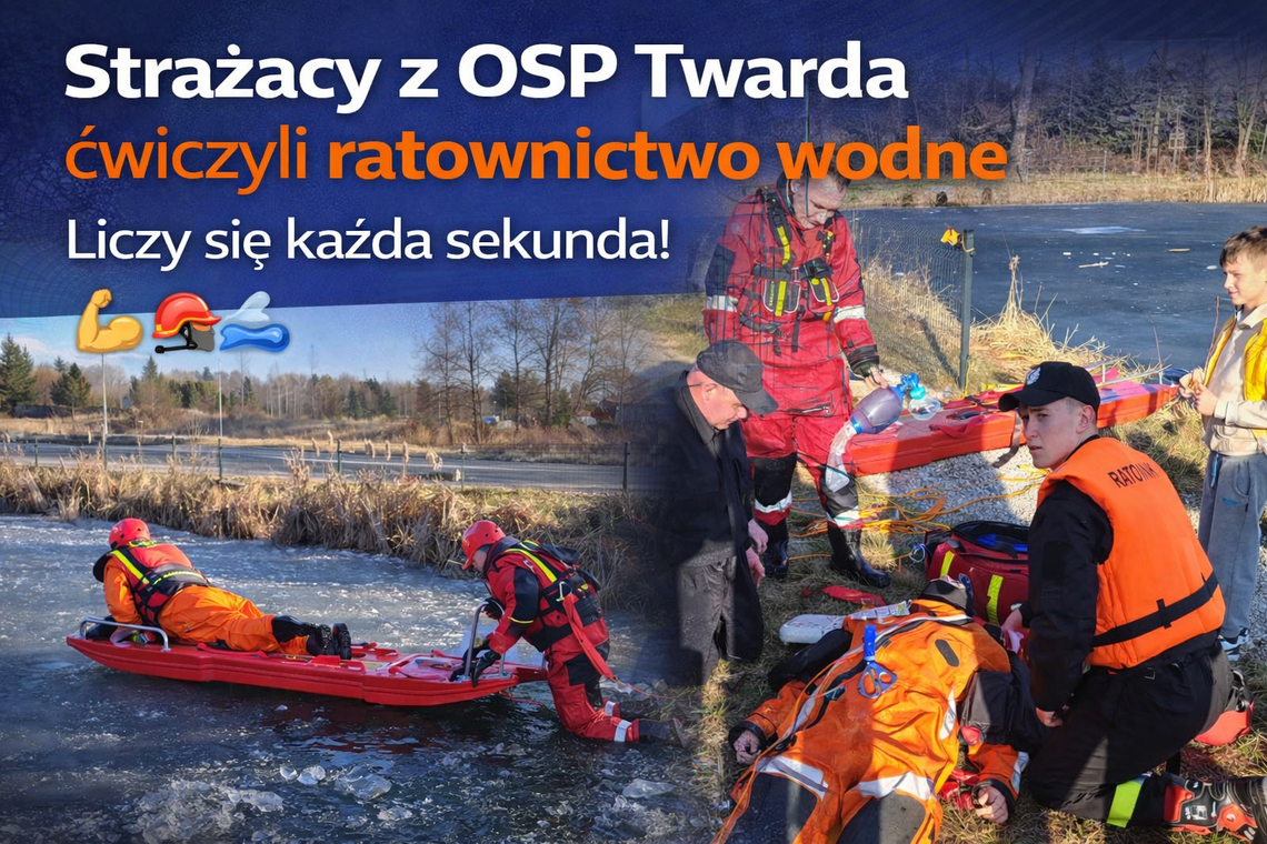 Strażacy z OSP Twarda ćwiczyli ratownictwo wodne. Liczy się każda sekunda