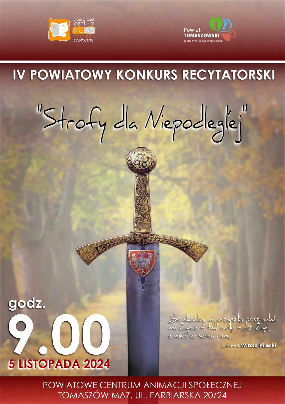 „Strofy dla Niepodległej” w PCAS-ie