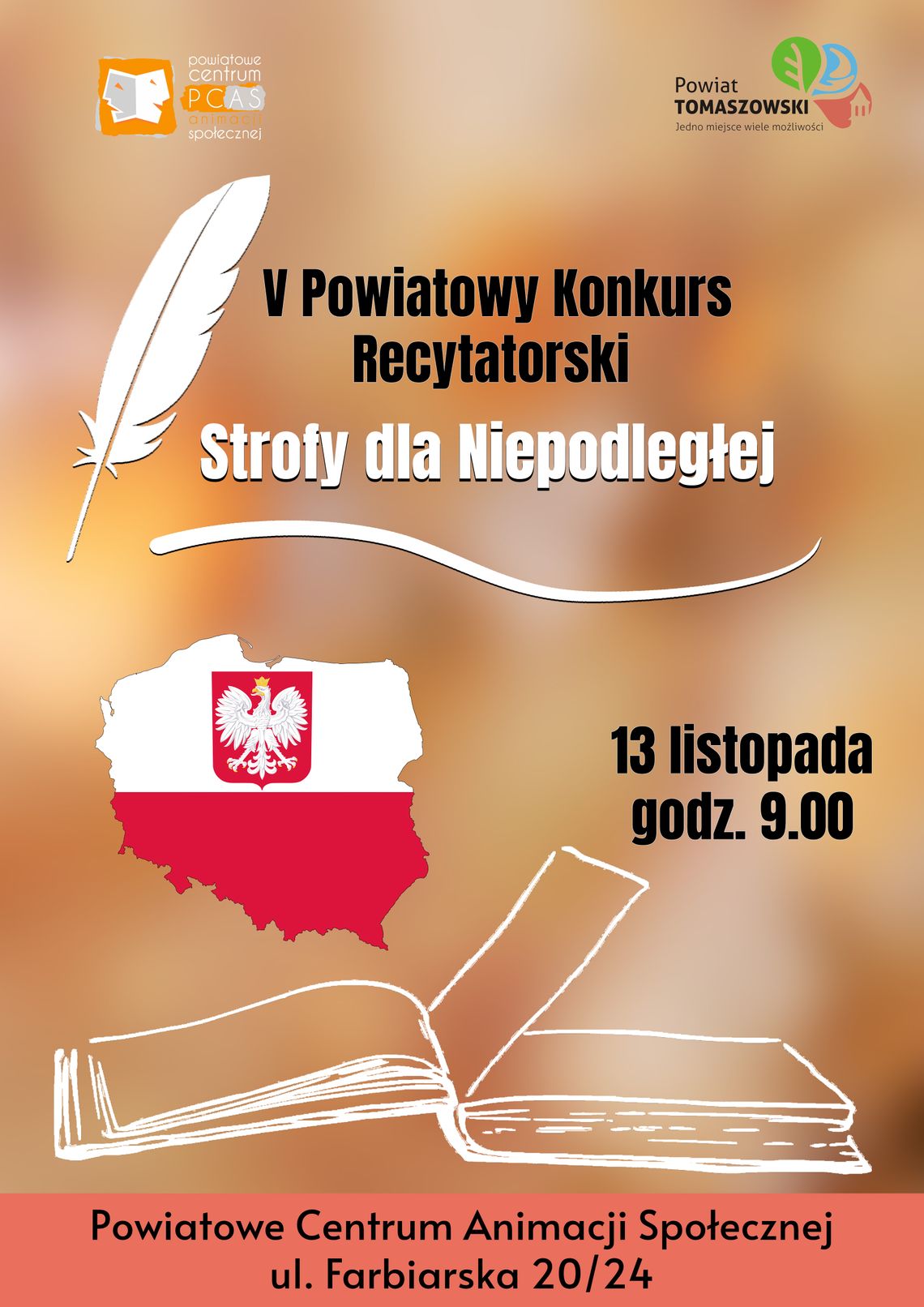 „Strofy dla Niepodległej” w PCAS-ie – zaproszenie na V Powiatowy Konkurs Recytatorski „Strofy dla Niepodległej” w PCAS-ie – zaproszenie na V Powiatowy Konkurs Recytatorski