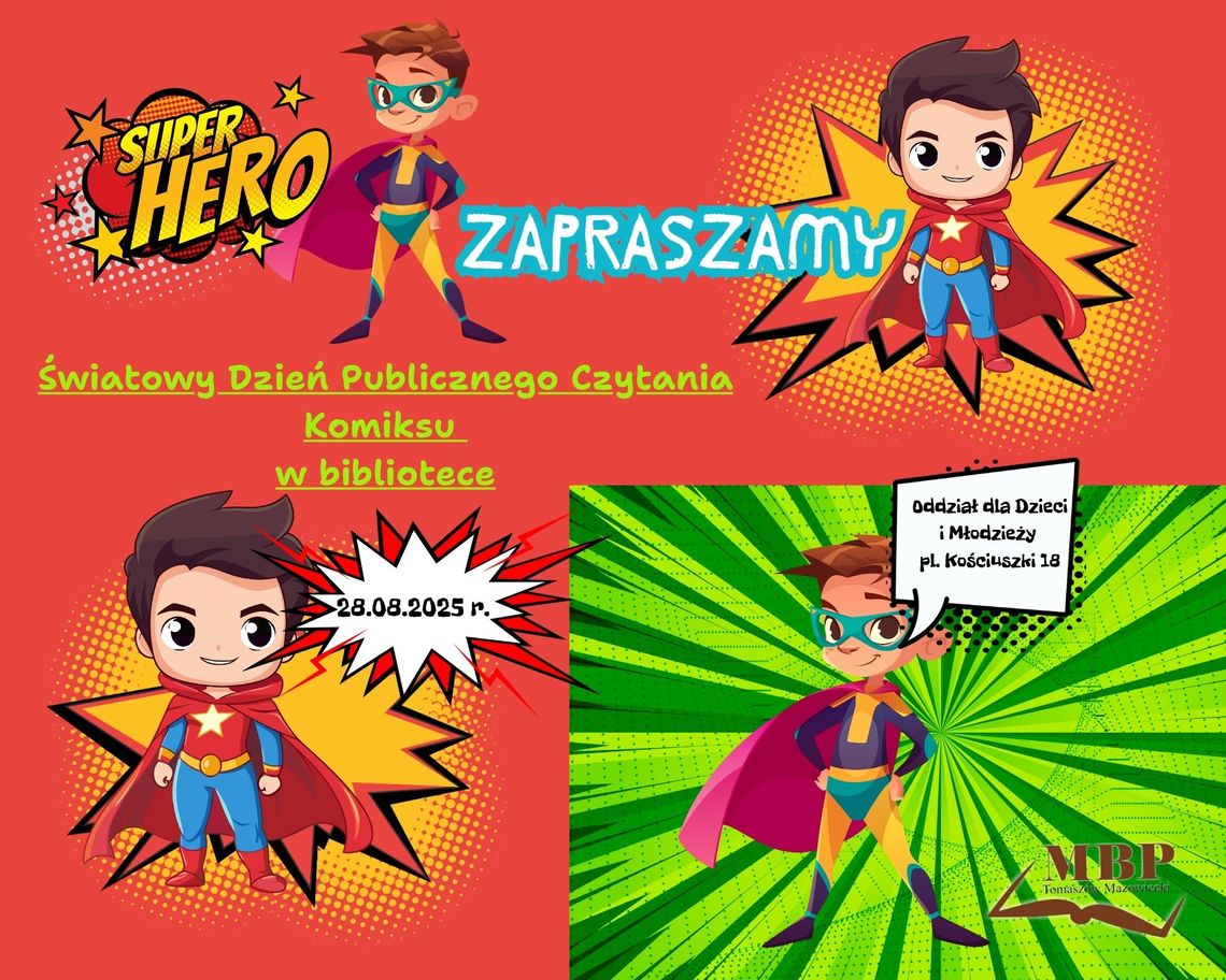 Światowy Dzień Publicznego Czytania Komiksów w dziecięcej książnicy