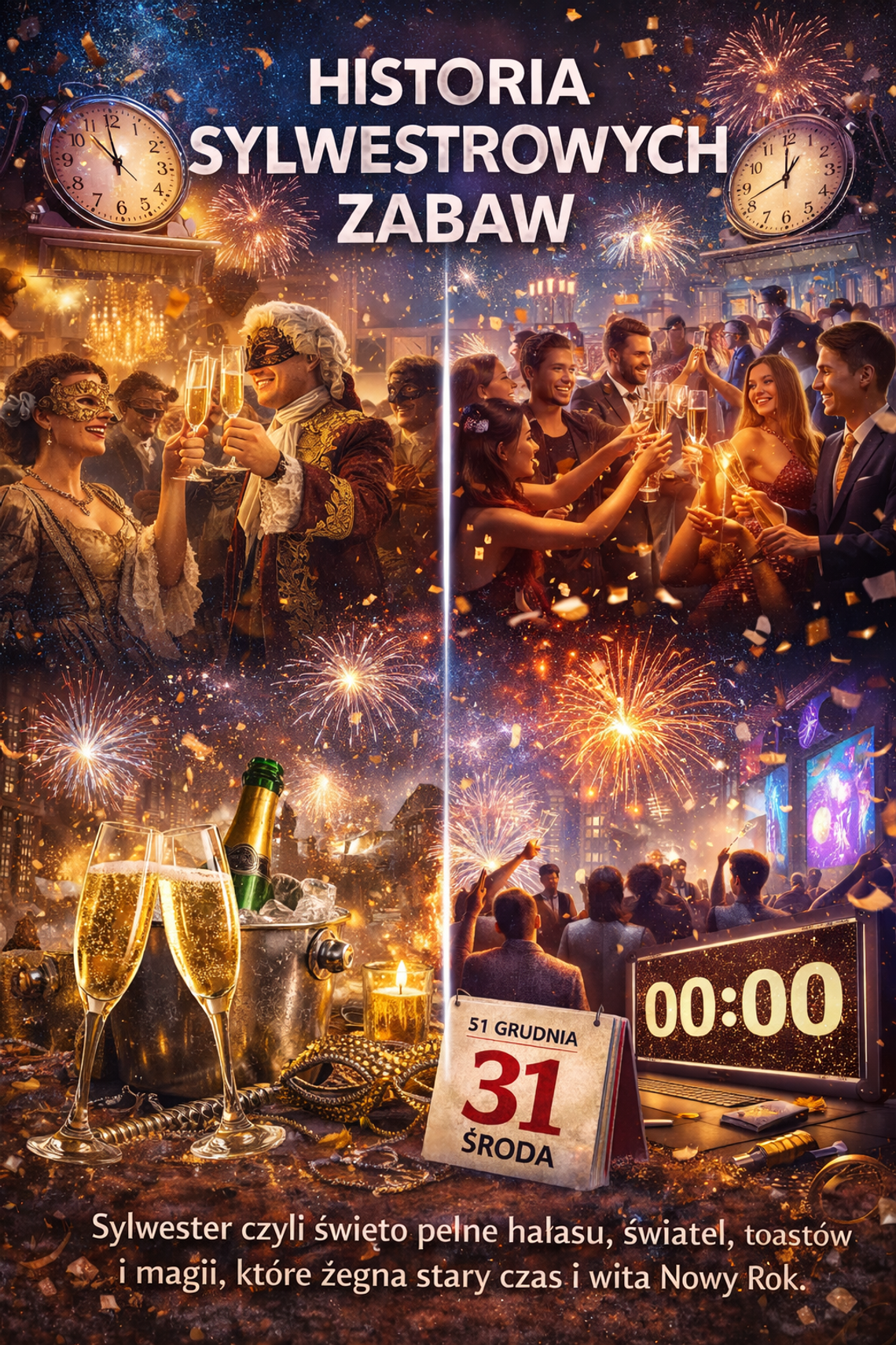 Sylwester — dlaczego żegnamy rok hałasem, światłem i bąbelkami Sylwester — dlaczego żegnamy rok hałasem, światłem i bąbelkami