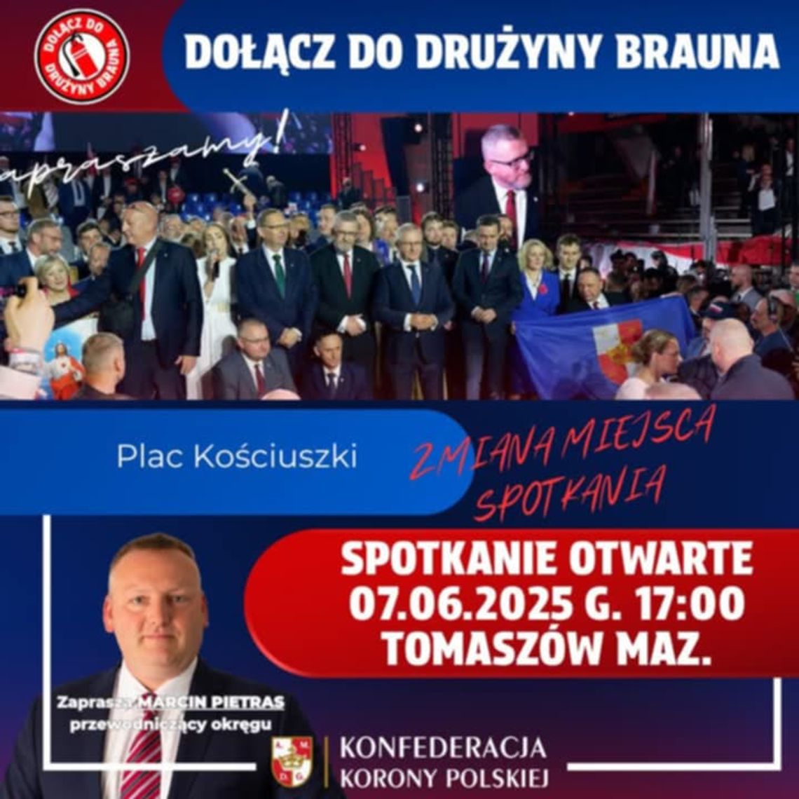 Sympatycy Grzegorza Brauna zapraszają na spotkanie