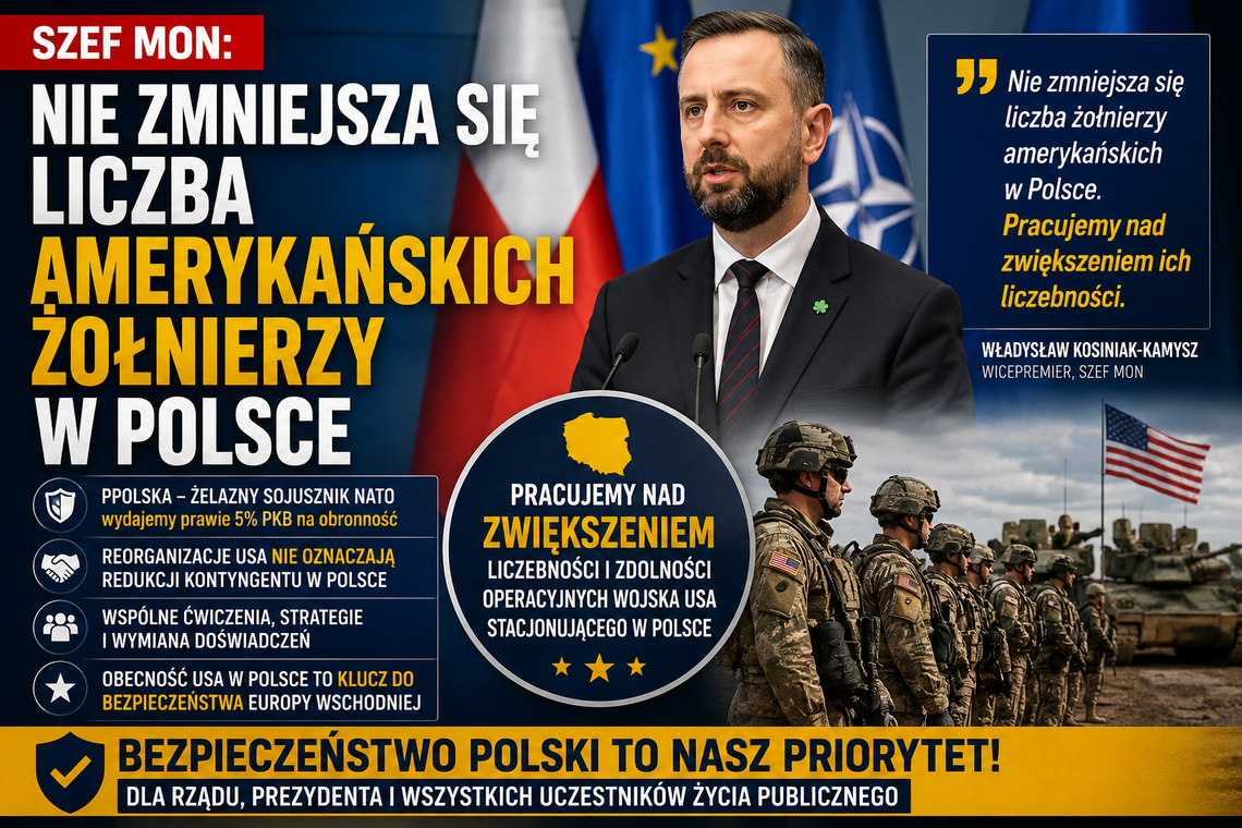 Szef MON: nie zmniejsza się liczba amerykańskich żołnierzy w Polsce