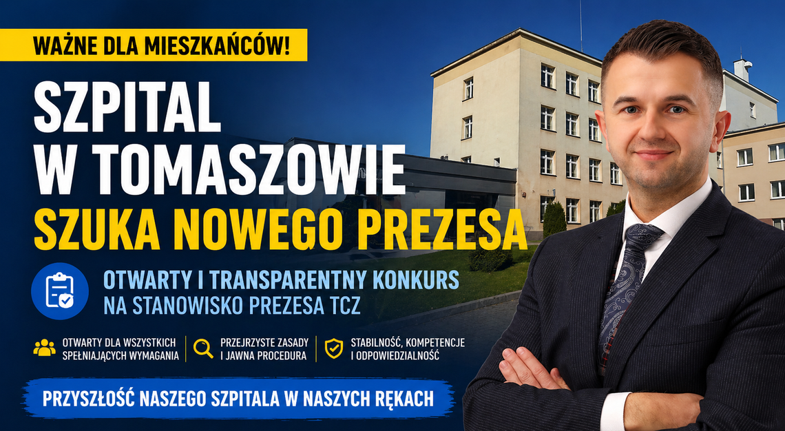 Szpital szuka nowego prezesa. Konkurs w TCZ ma być otwarty i transparentny