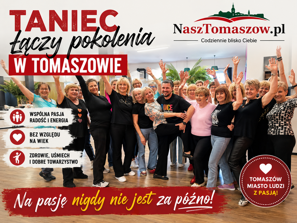 Taniec łączy pokolenia w Tomaszowie. Seniorzy udowadniają, że na pasję nigdy nie jest za późno