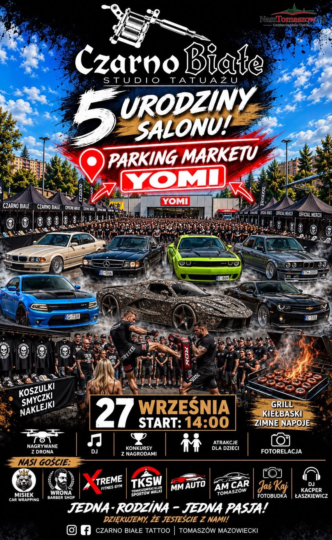 Tatuaż, K1, amerykańskie auta i „5 minut chaosu”. Czarno Białe Tattoo świętuje pięć lat