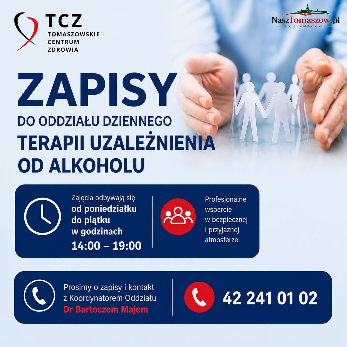 TCZ prowadzi zapisy do dziennej terapii uzależnienia od alkoholu TCZ prowadzi zapisy do dziennej terapii uzależnienia od alkoholu