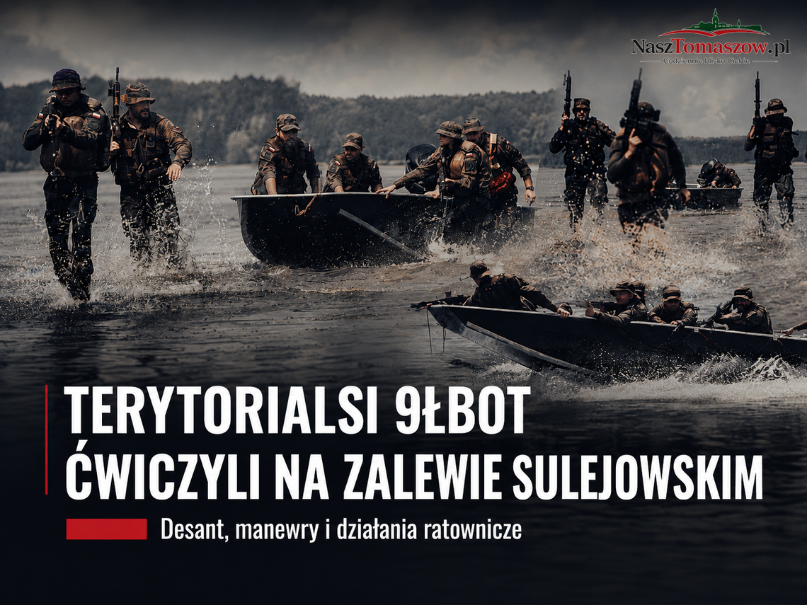 Terytorialsi ćwiczyli na Zalewie Sulejowskim. Desant, działania ratownicze i manewrowanie łodziami