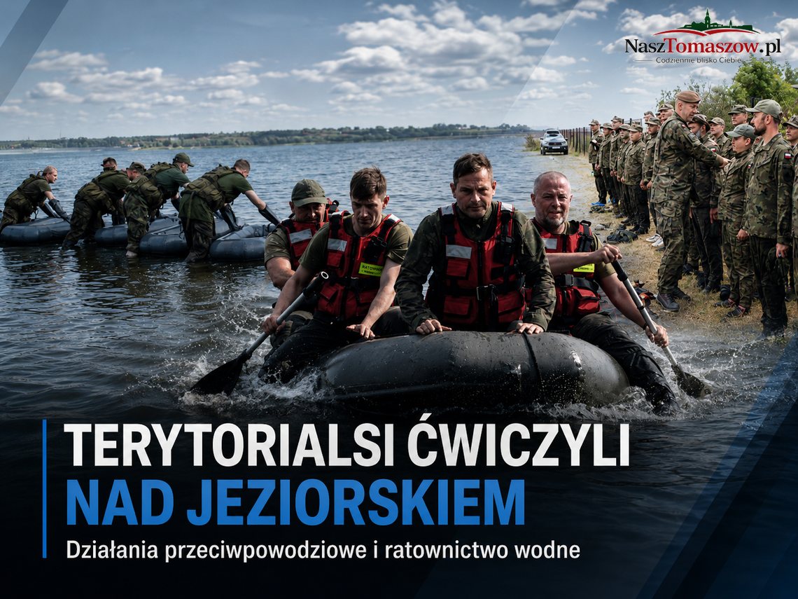 Terytorialsi z 9 ŁBOT ćwiczyli nad Jeziorskiem. Woda, pontony, wały i scenariusze jak z prawdziwej akcji Terytorialsi z 9 ŁBOT ćwiczyli nad Jeziorskiem. Woda, pontony, wały i scenariusze jak z prawdziwej akcji