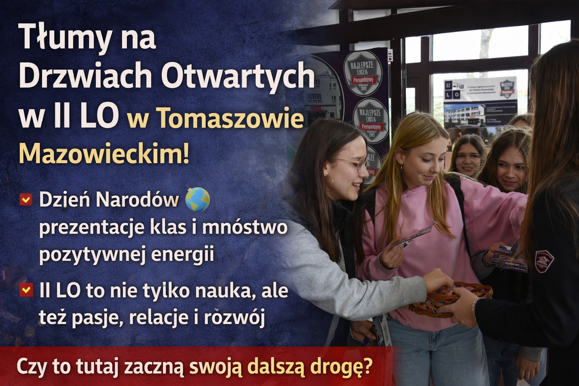 Tłumy na Drzwiach Otwartych w II LO w Tomaszowie Mazowieckim. „Arbuzy” przyciągnęły ósmoklasistów
