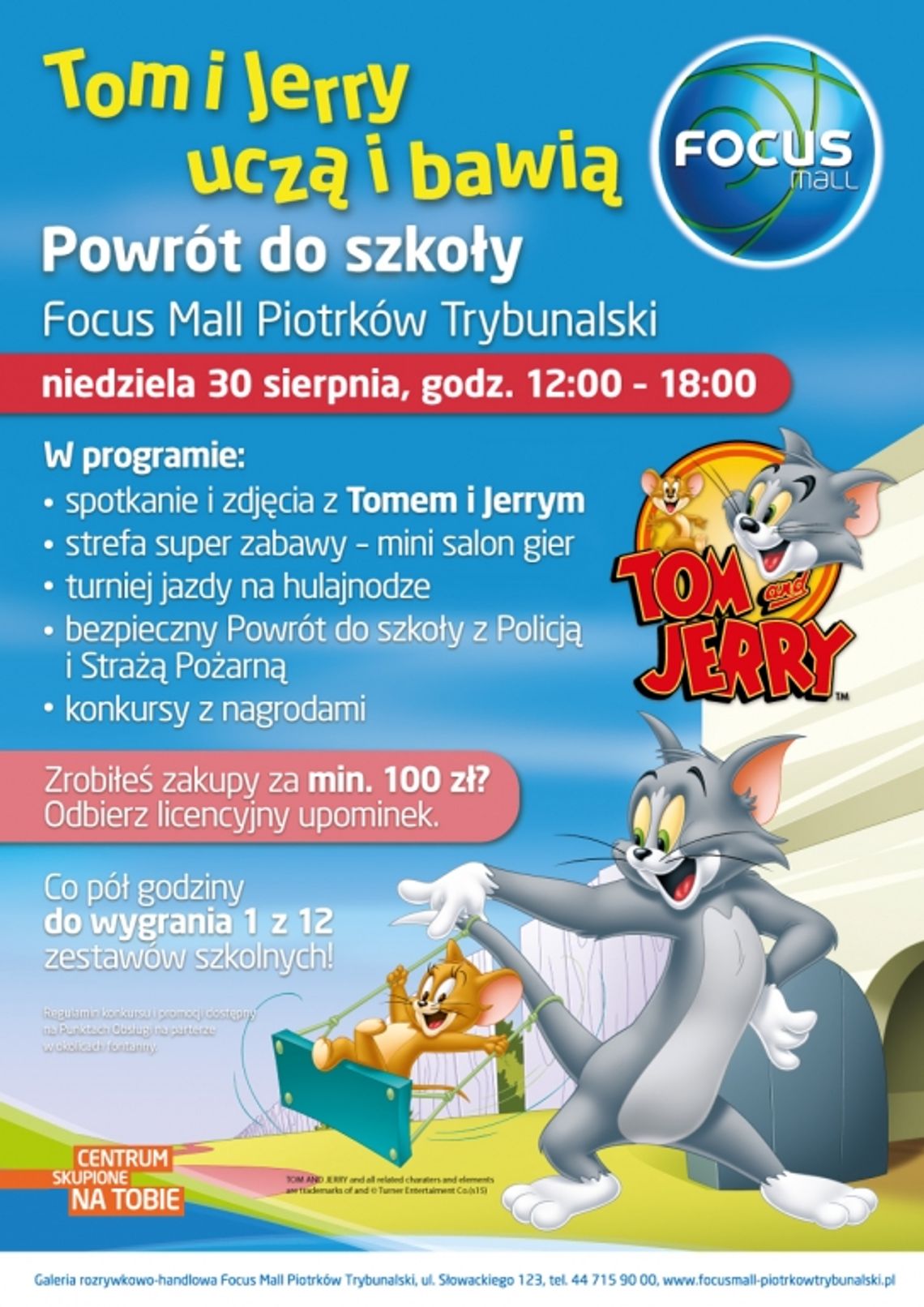 Tom i Jerry™ uczą i bawią. Powrót do szkoły w Focus Mall Piotrków Trybunalski