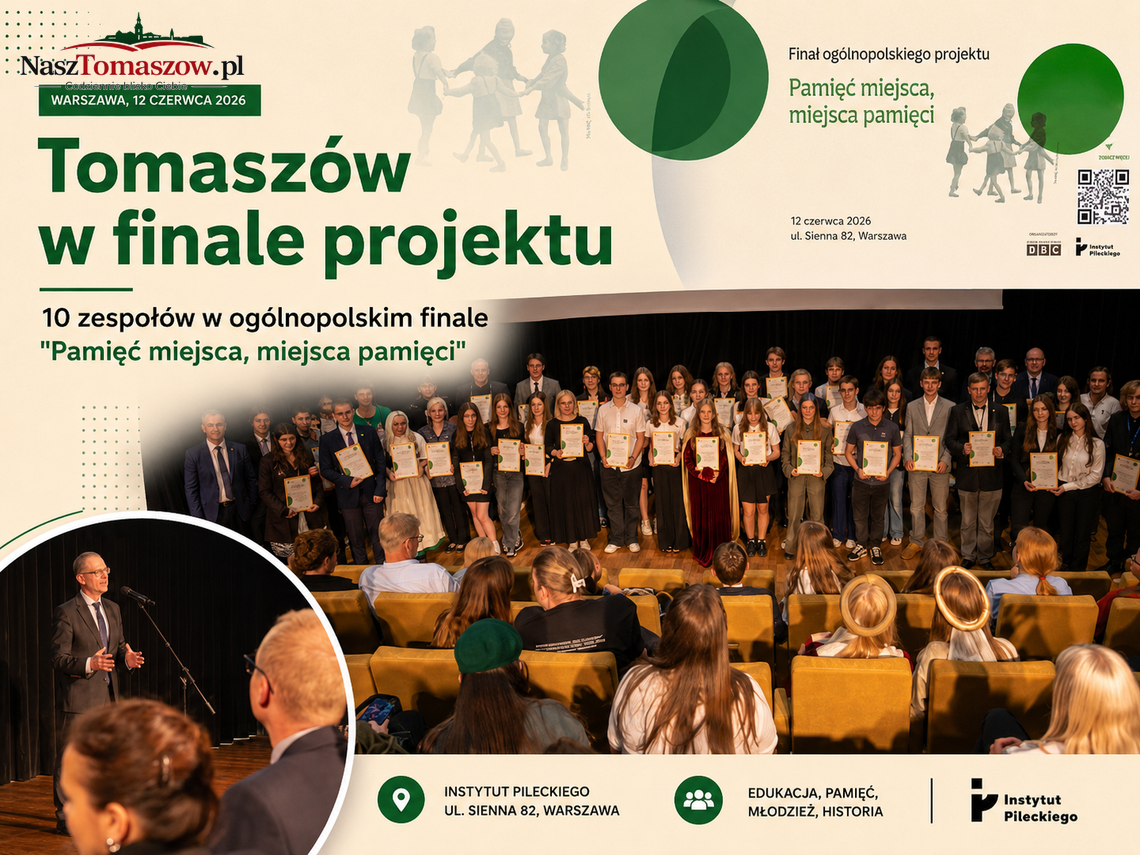 Tomaszów Mazowiecki w finale ogólnopolskiego projektu Instytutu Pileckiego. Młodzi ruszyli śladami pamięci Tomaszów Mazowiecki w finale ogólnopolskiego projektu Instytutu Pileckiego. Młodzi ruszyli śladami pamięci