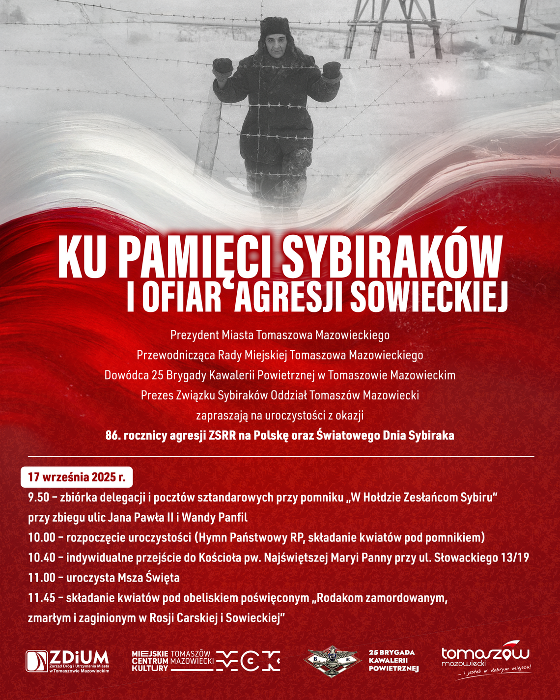 Tomaszów pamięta. Obchody 86. rocznicy agresji ZSRR na Polskę i Światowego Dnia Sybiraka