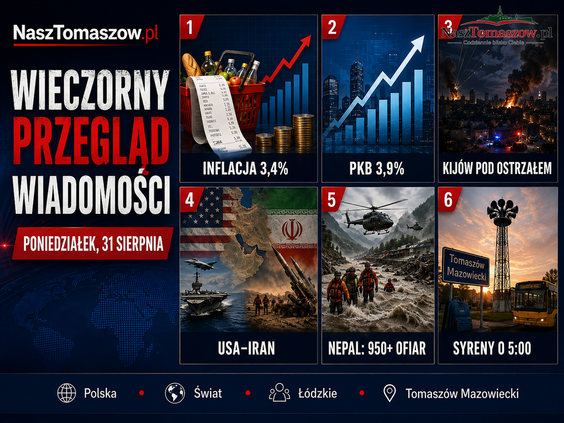 Tomaszów: syreny o 5 rano, inflacja rośnie, gospodarka przyspiesza i świat znów na wojennej ścieżce