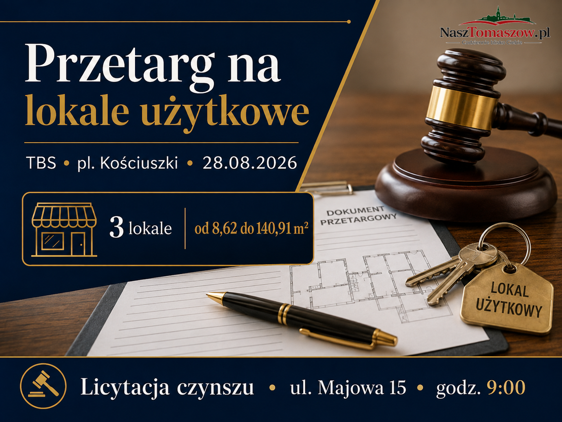Tomaszowskie TBS wystawia lokale przy pl. Kościuszki. Największy ma ponad 140 metrów Tomaszowskie TBS wystawia lokale przy pl. Kościuszki. Największy ma ponad 140 metrów