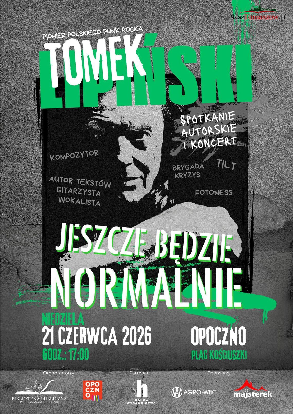 Tomek Lipiński przyjedzie do Opoczna. Będzie spotkanie autorskie i koncert w centrum miasta Tomek Lipiński przyjedzie do Opoczna. Będzie spotkanie autorskie i koncert w centrum miasta