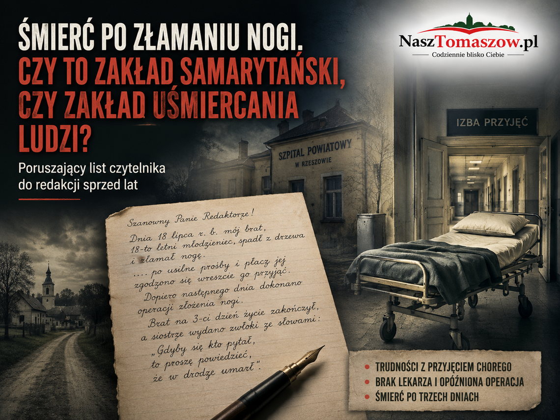 Tragiczny list: 18-latek zmarł po złamaniu nogi i opóźnionej pomocy w szpitalu