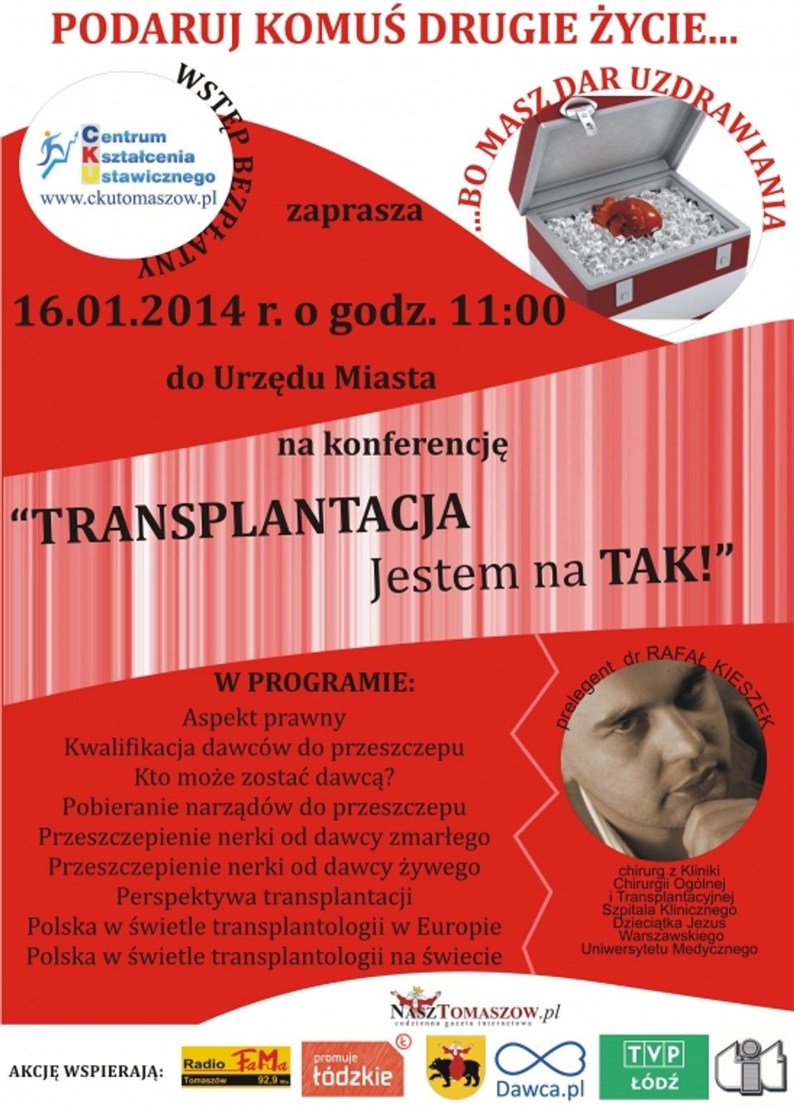 TRANSPLANTACJA jestem na TAK – kolejna akcja CKU SWŁ