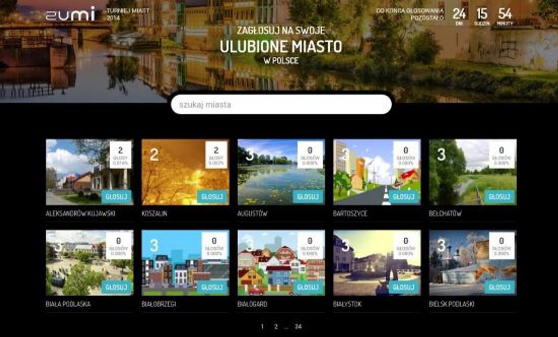 Trzecia edycja Turnieju Miast Zumi. Zagłosuj na swoje miasto!