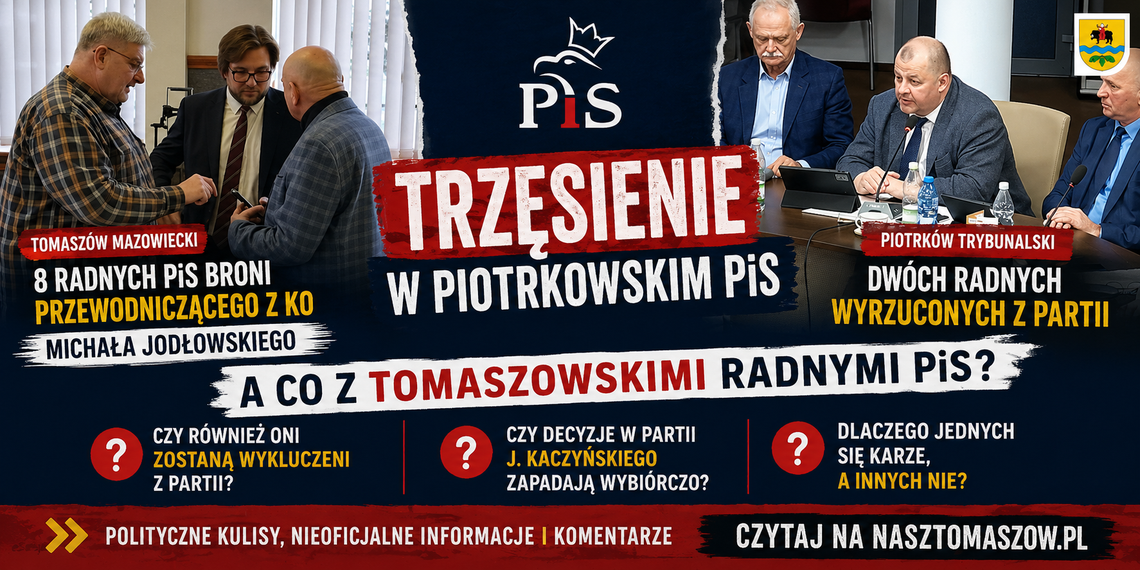 Trzęsienie w PiS. Radni wyrzuceni z partii, ale w Tomaszowie podobne głosowania nikomu nie przeszkadzają?